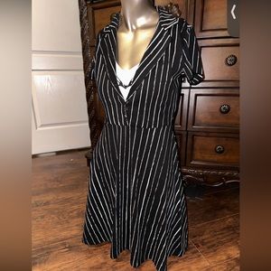 Hot Topic The Nightmare Before Christmas Jack Skellington Pinstripe Dress Small